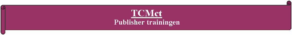 Rol: horizontaal: TCMct Publisher trainingen